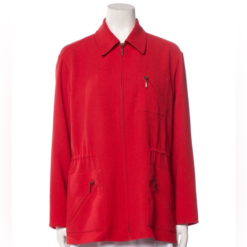 Emanuel by Emanuel Ungaro Pointed Collar Blazer,‎ Zip Closures & Pull Strings